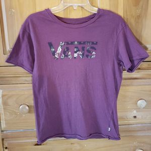 Vans Crew Neck Tee Maroon Size XS Unisex